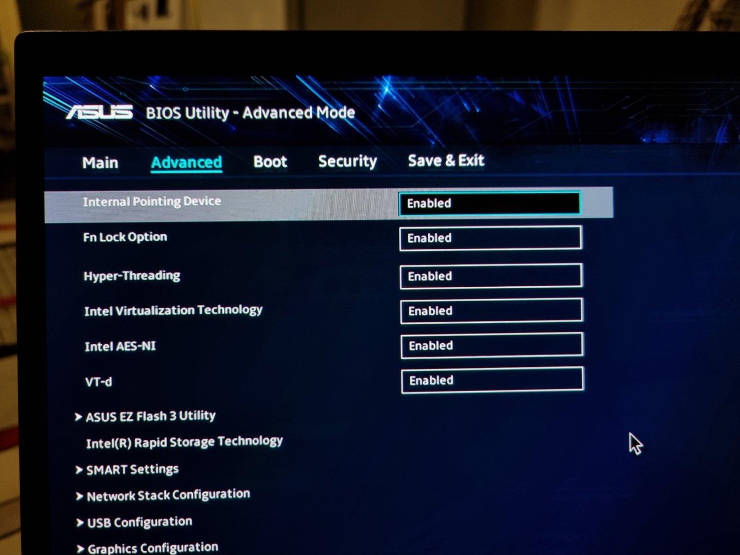 BIOS virtualization setting example 5